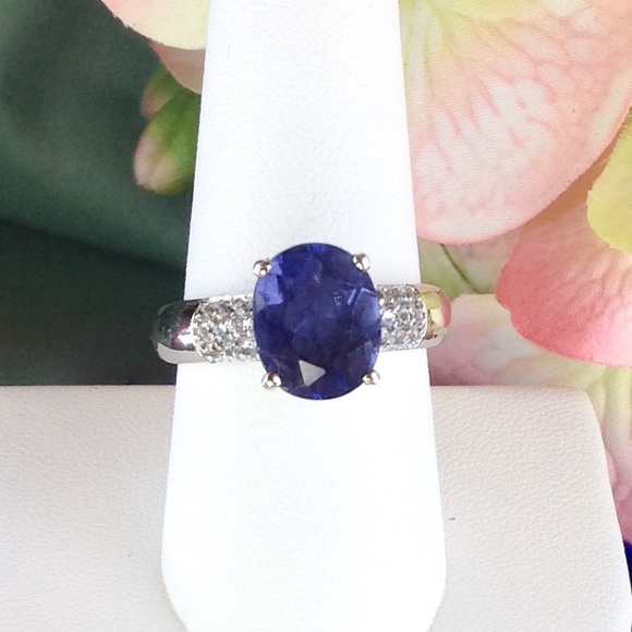 Color Change Fluorite & Zircon Ring  4.50 Cts